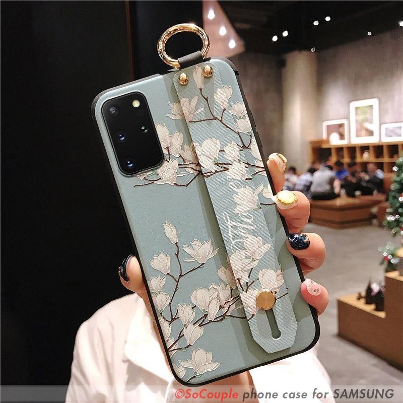 Чехол для Samsung Galaxy S9 S10 S20 FE S21 ultra A52 A51 A31 A12 A72 A32 A20 A21s A50 A70 A71 Note 20 plus, чехол-держатель для телефона с ремешком на запястье