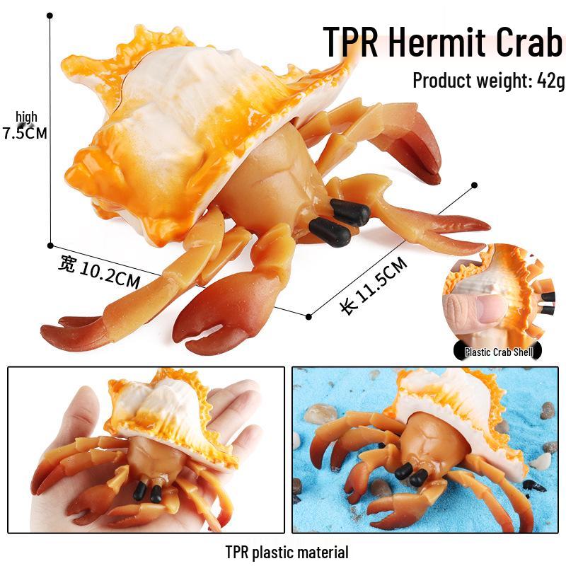 Детский набор моделей морских животных для снятия стресса: Рыба-фугу, Осьминог, Краб, Акула, Дунклеостей