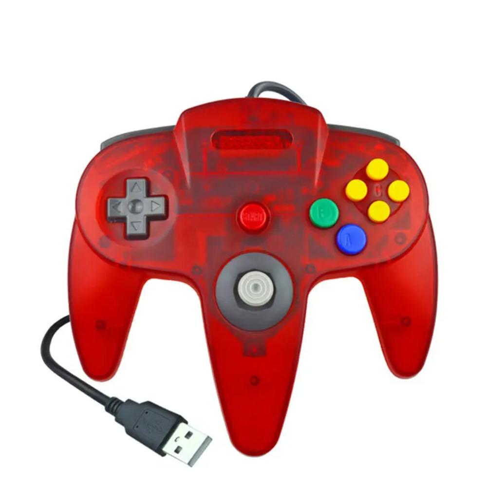 Геймпад N64 Классический USB Проводной Пульт Джойстик Игровой Аксессуары Классическая Консоль 64 Ретро Игры для Mac Компьютера ПК