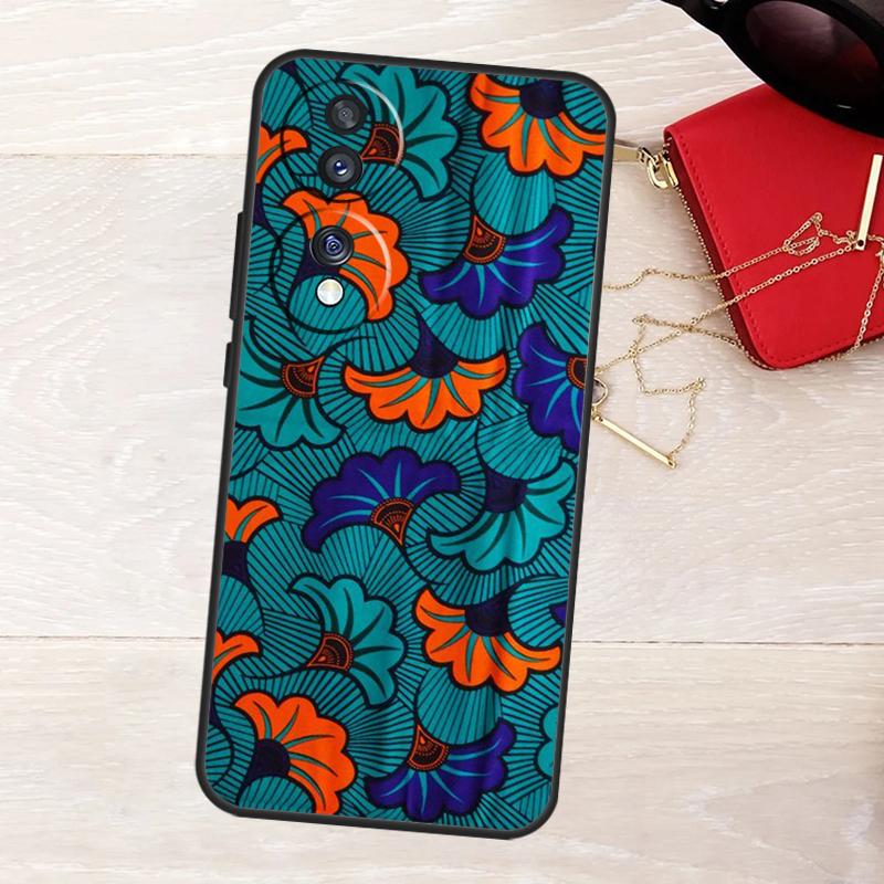 African Wax Fabric Case For Honor Magic 8 5 6 7 Lite X9a X9b X9c X9d X8b X8c Win RT 50 70 90 200 400 Pro Cover