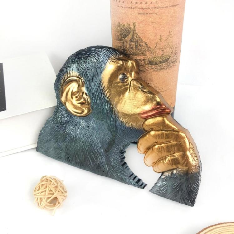 Thinking Gorillas Ornament Decoration Mold Epoxy Resin DIY Craft for Home Decor