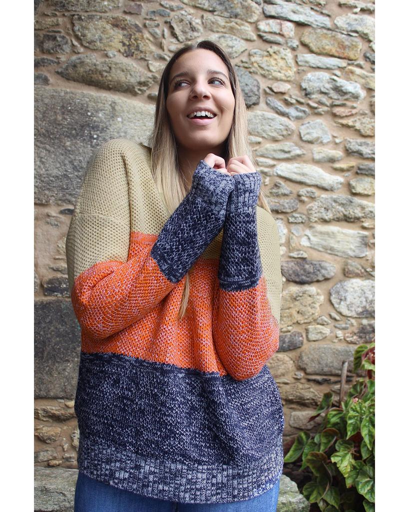 Azura Exchange Netted Texture Pullover Sweater