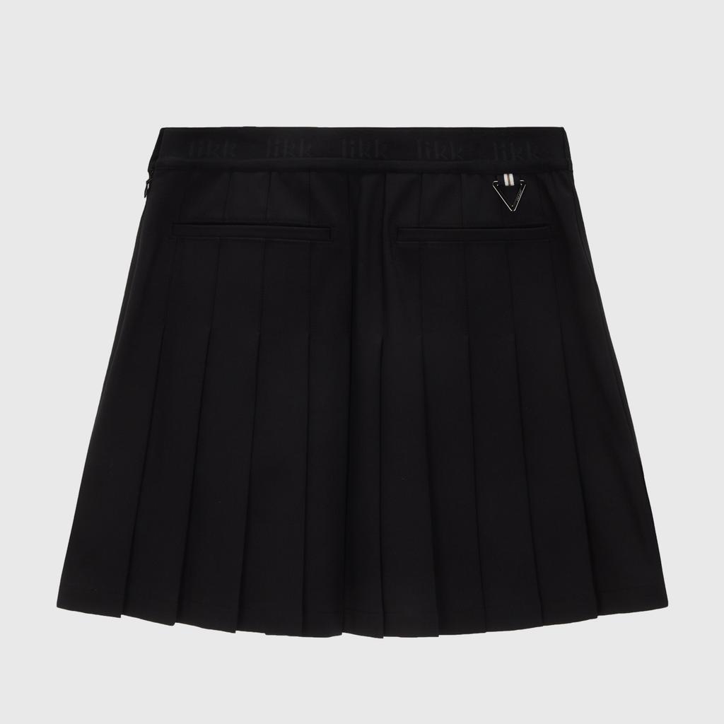 Rick Slit Point Pleated Skirt (Black)_L4A1-Sk05C