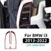 Для BMW i3 2013-  2 шт. Рамка бокового воздуховода на приборной панели автомобиля Наклейка на внутреннюю отделку Настоящие аксессуары из мягкого углеродного волокна