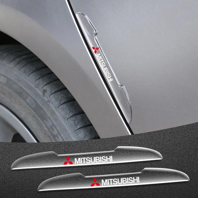 4 шт. Прозрачные защитные наклейки на кромку двери автомобиля Для Mitsubishi ASX Lancer Pajero Outlander L200 EVO Lancer EX Автоаксессуары Декор