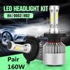 2Pcs 160W 6000K Car H4 LED HB2 Hi/Lo Beam Driving Fog Light Headlight Waterproof