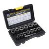 14PCS Bolt Nuts Extractor Socket Set Chrome Molybdenum Steel Stripped Lug Nut Remover for Removing