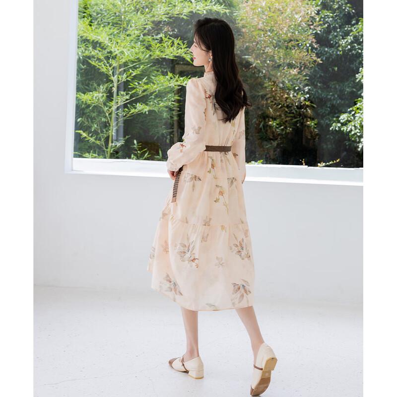 Mokaona Women's Fashion Long Sleeve Midi Dress