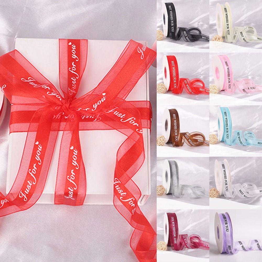 Best Wishes for You Chiffon Ribbons Multicolor Wrapping Decorations New Decorative Webbing