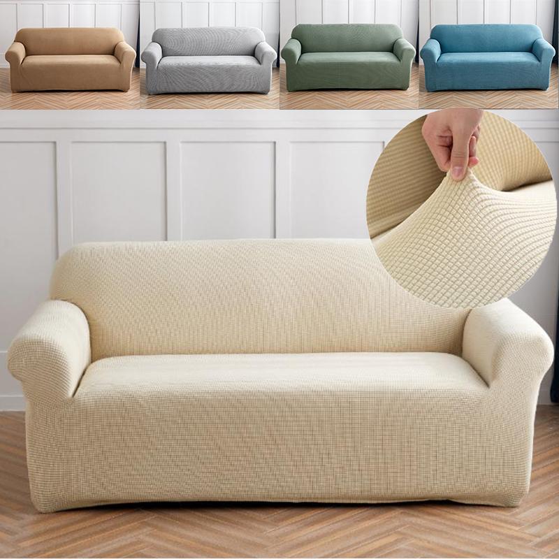 1/2/3/4 Seater Elastic Universal Sofa Cover Knit Thicken Stretch Slipcovers for Living Room Couch Cover Armchair Cover
