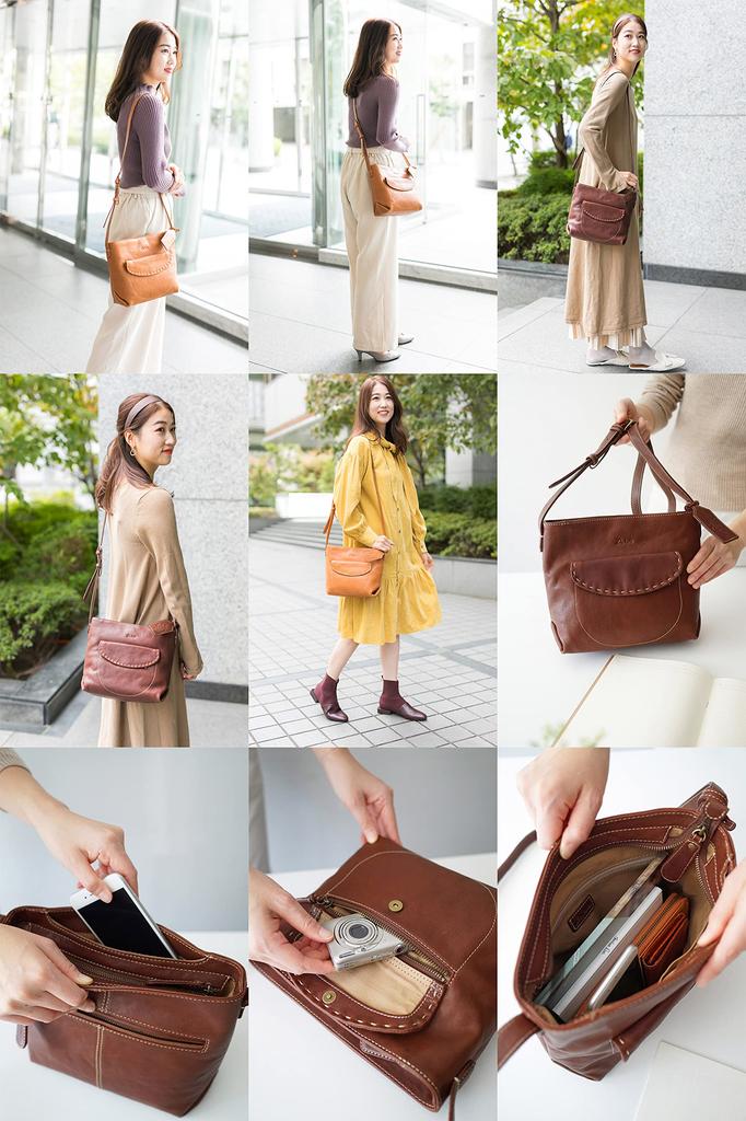 Shoulder Bag Genuine Leather Charlotte 1033663 Red [Dakota] Women's DA-1033663-30