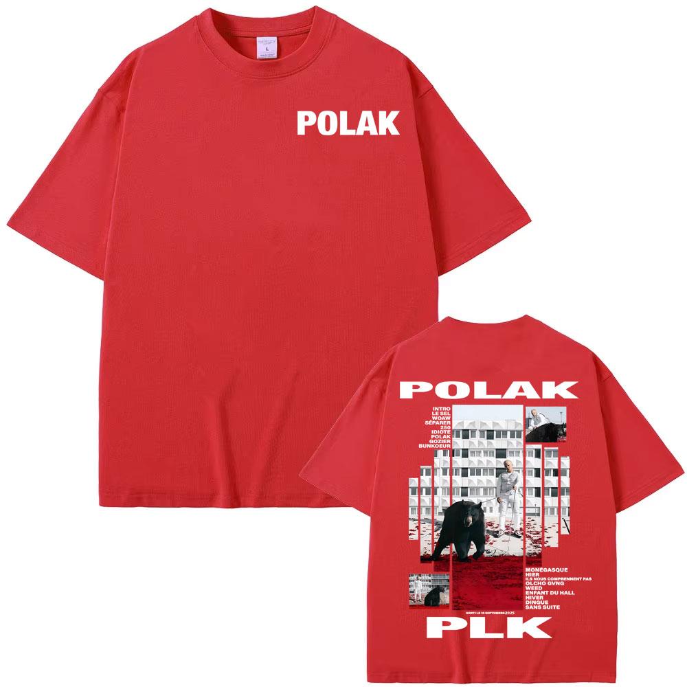 Rapper Plk Polak Album Series 2025 Cover Tshirts for Unisex Vintage 90s Hip Hop Street T Shirt Unisex Casual 100 Cotton Tshirt Tops
