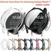 Силиконовый TPU Чехол Стекло Для Samsung Galaxy Watch 7 40мм 44мм Полное Покрытие Защита Экрана Бампер для Watch7 44мм 40мм Чехол Корпус