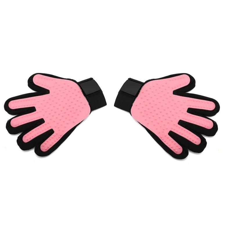 Pet Hair Removal Glove a Pair Double-sided Universal for Cats Dogs Wet Dry Use Brushes Bathes Soft Effortlessly Removes Fur