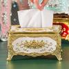 Light Luxury Tissue Box Holder Rose Pattern Tissue Dispenser Napkin Holder  Restaurants