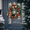 2026 Christmas Wreath Front Door Wreath with Lights Window Wall Garland Christmas Decoration Art Wreath Ornaments 20/30/32/40CM