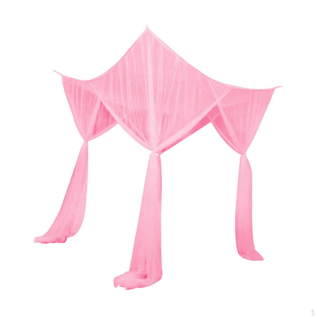 4 Угловой балдахин для кровати, сетка, простая установка, палатка, уютный, элегантный, подвесной балдахин