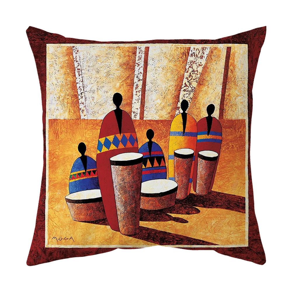 Красочная расписанная вручную египетская черная наволочка для подушки в машину, подушка для дивана, домашняя подушка