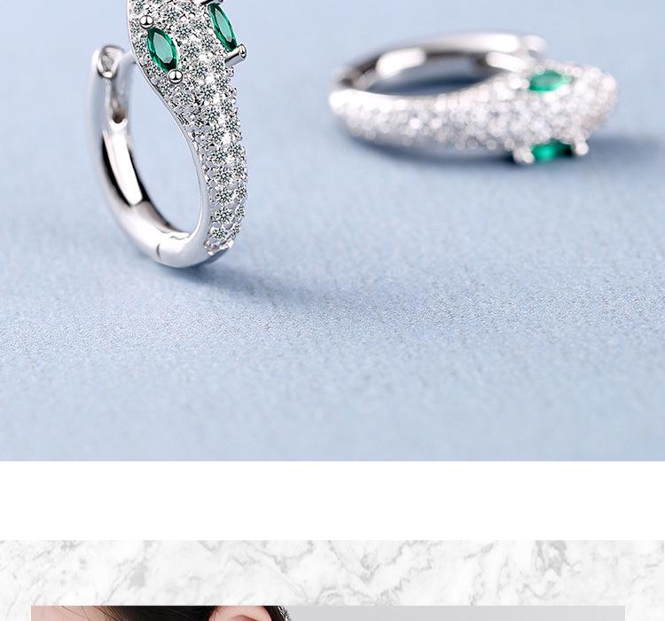 Роскошные европейско-американские серьги-каффы с бриллиантами в форме змеи