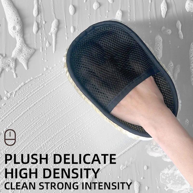SGJPH1 Car Wash Glove Wool Soft Bristled Cleaning Brush Tools For Tesla Model 3 Y Cybertruck S X Bonina Juguete Roadster Highland 2024