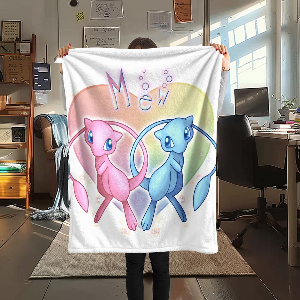 mew pattern Flannel Blanket, High quality Comfortable for All Seasons, Home Decor, Warmth and Comfort, Perfect for Gifts.