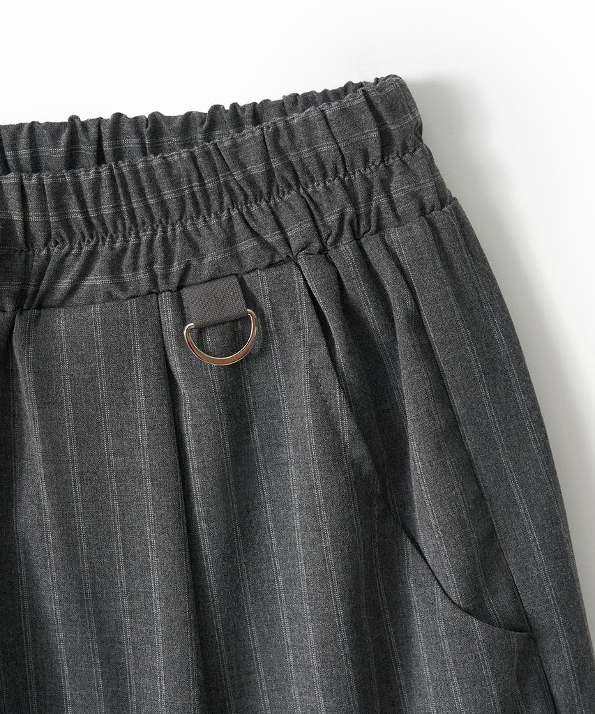 TRIP LE SENS Light Stripe Easy Elastic Half Pants_Black