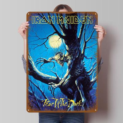 Жестяные таблички Fear of the Dark Музыкальный постер Картинки Настенный декор Металлическая табличка на заказ для украшения стен Декор для стен Барная комната