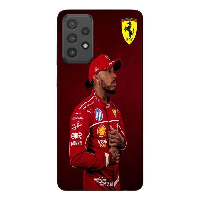 Coque Pour Samsung Galaxy A73 Lewis Hamilton Official Ferrari Wallpaper Maniacase