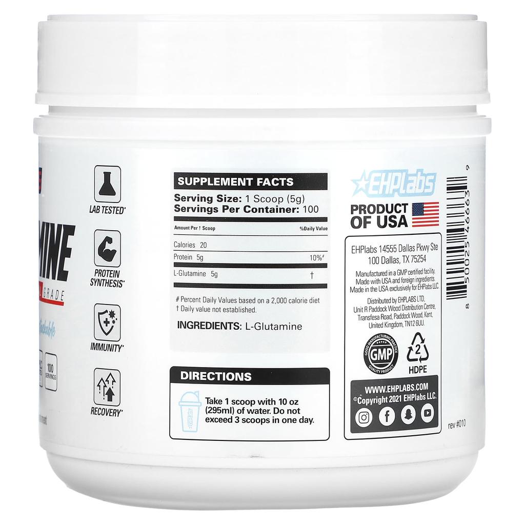 Glutamine, 500G (1.1Lb)