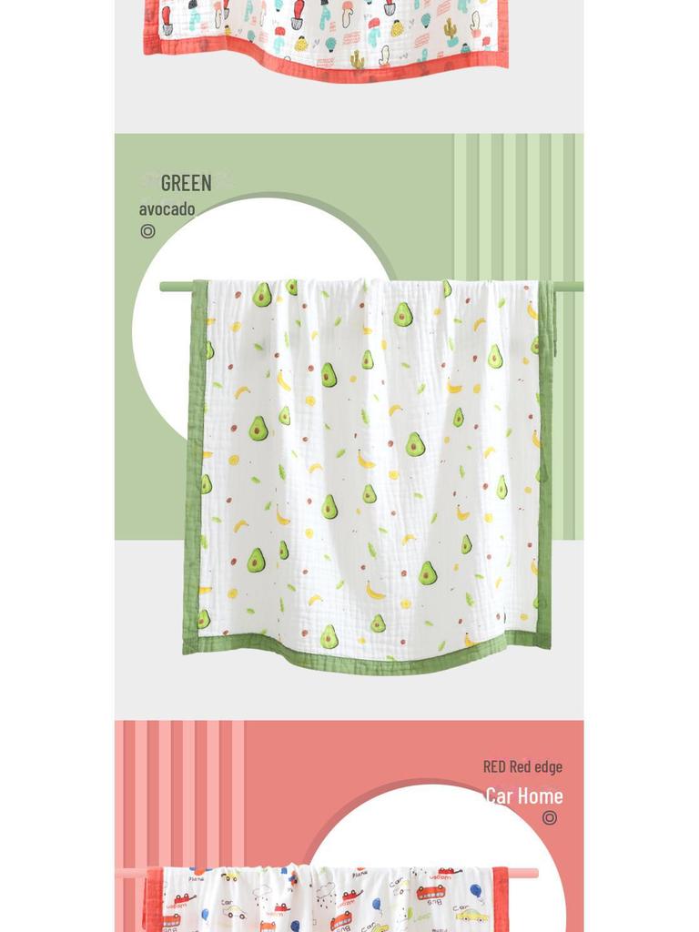 A-Class Soft Infant Cotton Gauze Bath Towel & Blanket, Six-Layer, Universal for All Seasons.