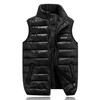 Осенне-зимнее мужское повседневное пальто без рукавов с воротником-стойкой, модное однотонное теплое жилет на молнии, размер пальто:S-6XL