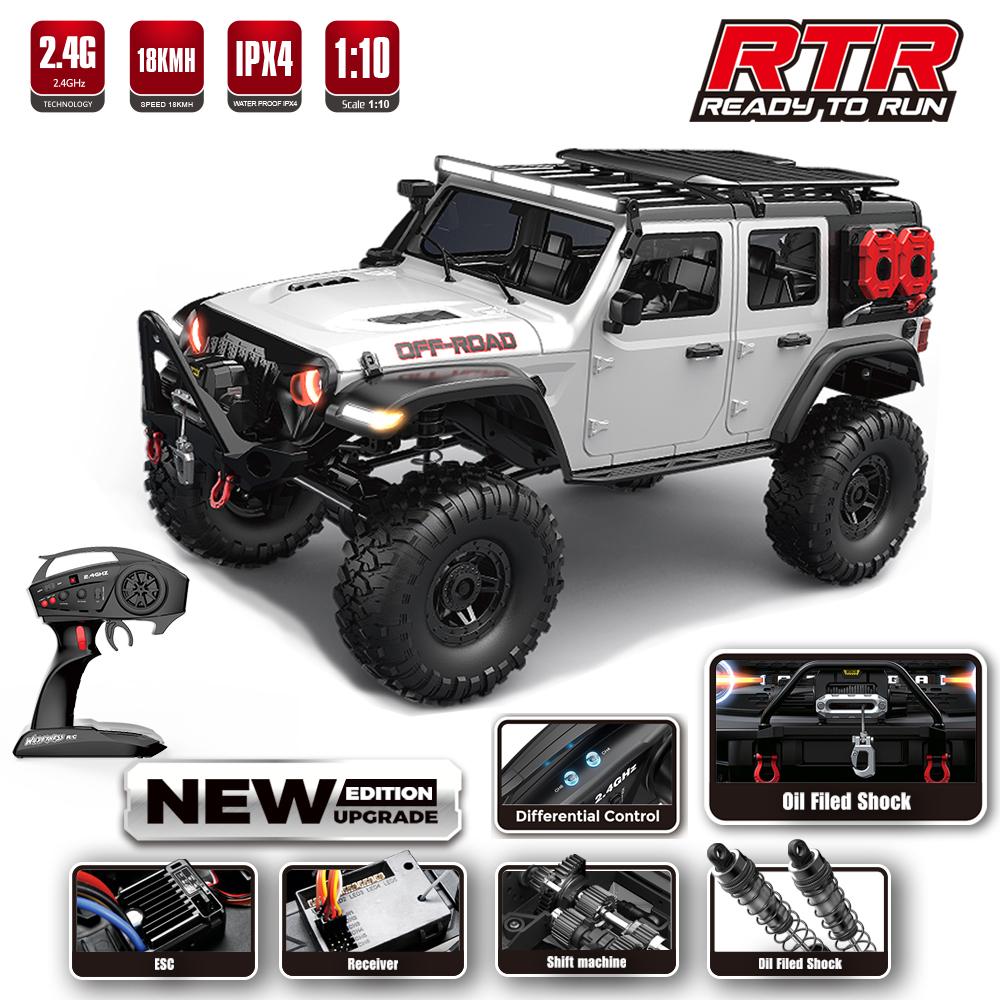 Машинка RC 1/10 HB R1011 RTR Машина на радиоуправлении 2.4G Полностью пропорциональная Скалолаз Светодиодная подсветка 4WD Внедорожный Грузовик для лазания Игрушки