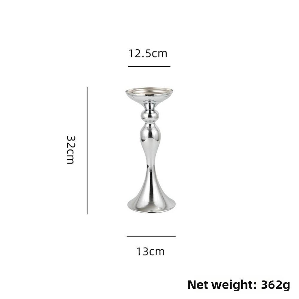 32/38/50cm Candlelight Plated Finish Flower Vase Base Elegant Candle Holder Home Wedding Decor