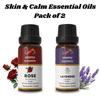 Ananta Skin & Calm Essential Oil Combo – Lavender & Rose Aroma Oils (10 Ml × 2)