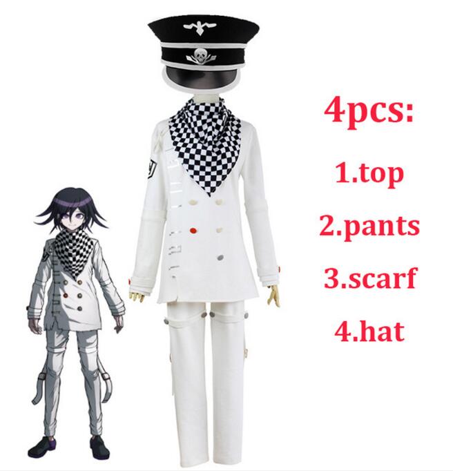 Аниме Danganronpa V3 Killing Harmony Kokichi Ouma Косплей Костюм с париком Плащ Косплей Наряд Полный комплект Костюм для Хэллоуина