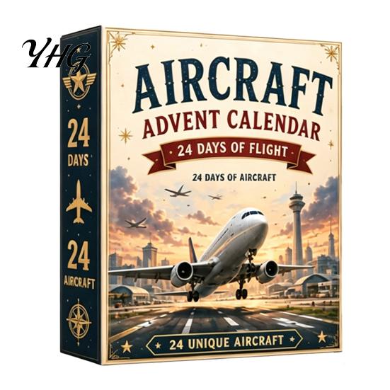Kids Christmas Activity Aircraft Advent Calendars 2026, Airplane Toy Countdown Calendar, 24 Days Tree Hanging Decor with Models, 2D Acrylic