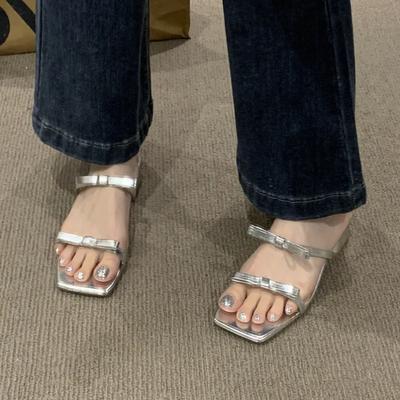 Женская обувь 2024 года, модные современные тапочки, женские тапочки, новые элегантные повседневные тапочки для женщин, туфли с бабочкой, женские