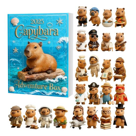 Рождественский кулон в виде мультяшной капибары, 24-дневный рождественский календарь обратного отсчета, праздничный декор