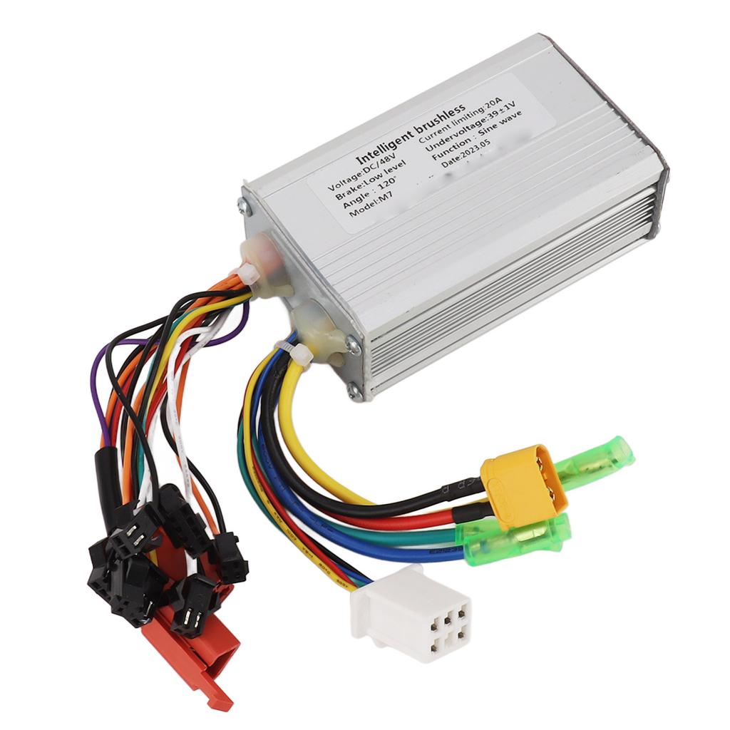 Контроллер электровелосипеда 500 Вт 48 В Контроллер бесщеточного двигателя Корпус с пазами из алюминиевого сплава Аксессуар для переоборудования электровелосипеда