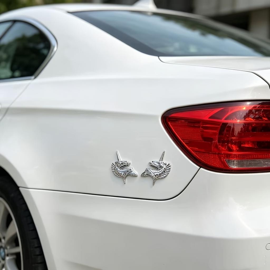 Car Emblem External Additions Modification Metal Side Badge Waterproof Sunscreen Car Emblem Tail Badge Unicorn Body Decoration Car