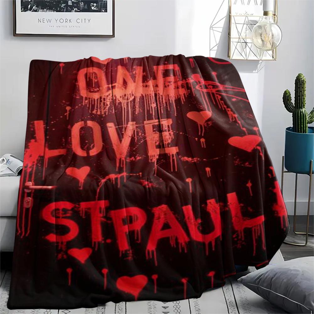 1Pc St. Pauli FC Print Flannel Blanket, High quality Comfortable for All Seasons, Home Decor, Warmth and Comfort, Perfect for Christmas GiftS