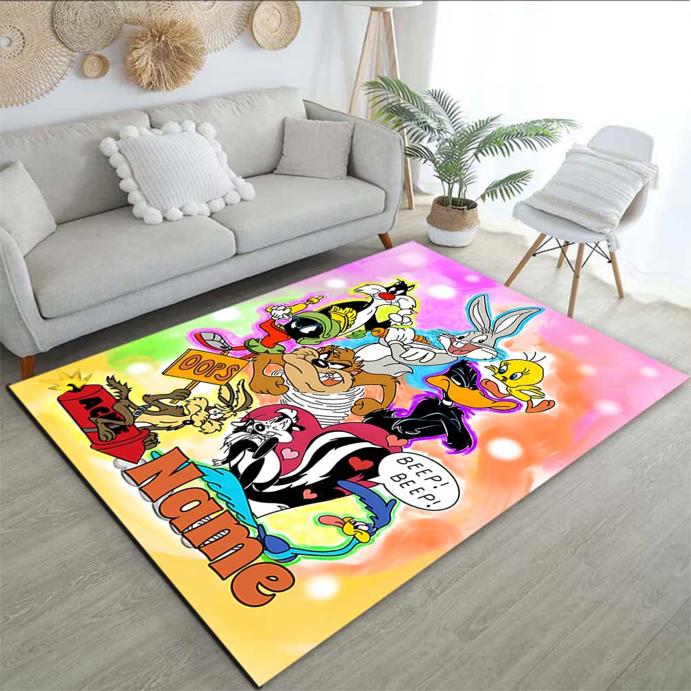 Warner Bros. Works (14) Customize your name rug, office chair cushion, home bedroom living room gift.