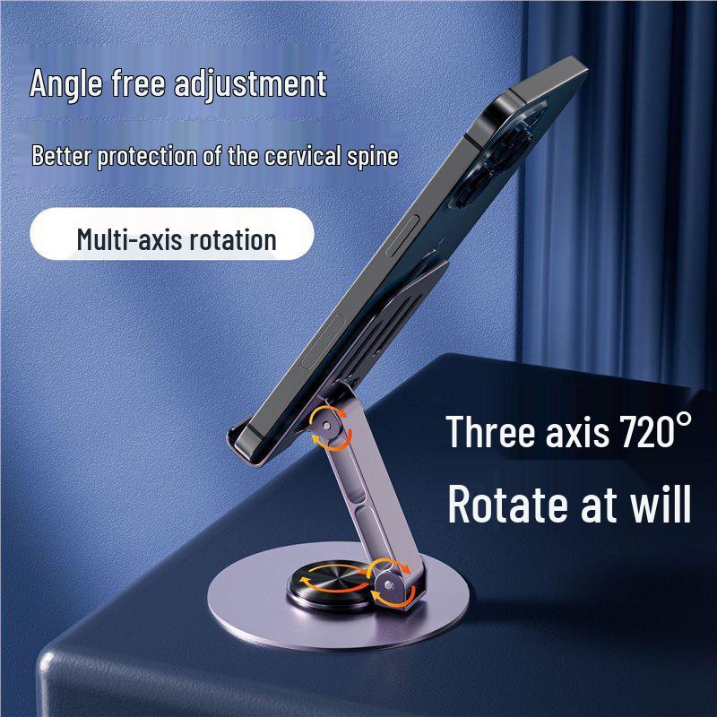 All-Metal Foldable Phone & Tablet Stand for Live Streaming & Learning