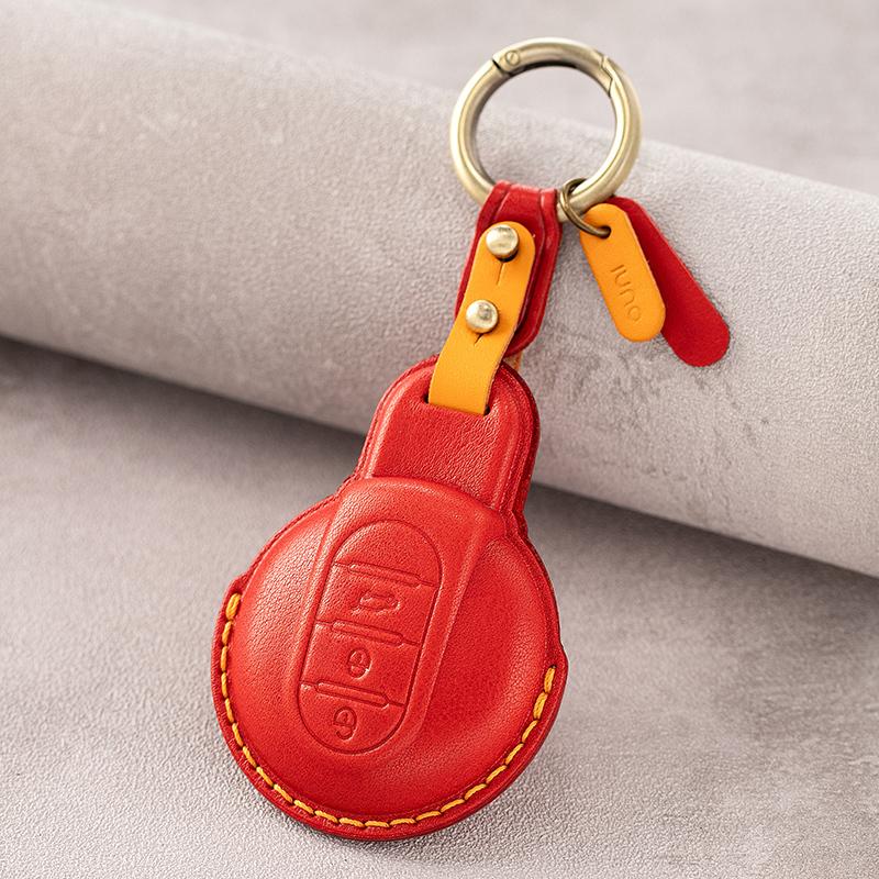 Genuine Leather Protector for BMW Mini Cooper F54 F55 F56 F57 F60 Key Case Cover Fob