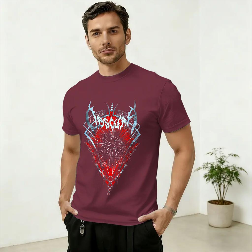 Hipster Obscura Akroasis TShirts Unisex Round Collar Cotton T Shirts Short Sleeve Tees Plus Size Tops