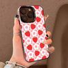 Чехол для телефона Клубничный Ш-Шорткейк для iPhone 17 17Air 16 15 14 13 12 11 Pro Max Plus Цветной Серебристый
