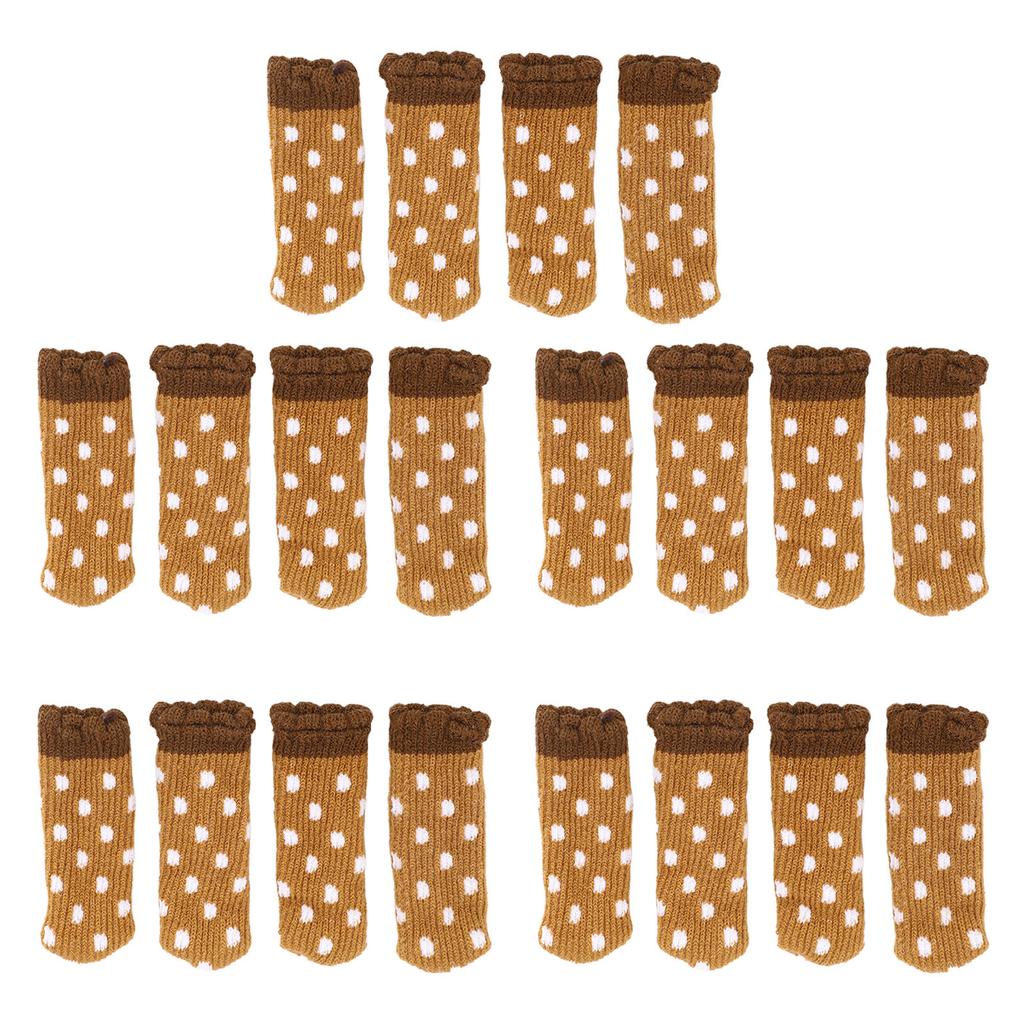 20PCS Furniture Leg Cover Pad Mute Floor Protection Mat Chair Leg Protectors for Chair Table Jacquard Type 1
