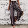 Women's Spring/Summer Bohemian Ethnic Print Resort-Style Loose-Fit Casual Wide-Leg Pants