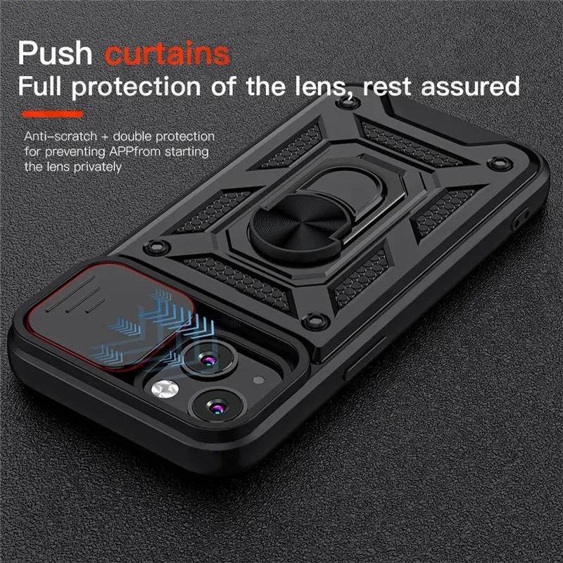 Чехол Armor Shockproof Magnetic Ring Stand Holder для iPhone 13 12 11 14 Pro Max X XR XS Max 12 13 Mini 7 8 Plus 11Pro Back Cover