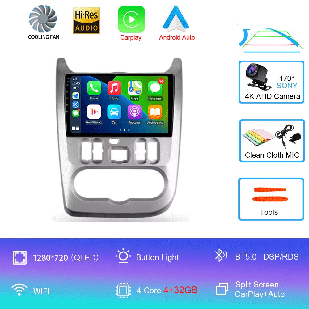 Android 14 для Renault Logan Sandero для Dacia Duster 2009 - 2017 Автомобильный мультимедиа Навигация стерео Нет 2din 2 din